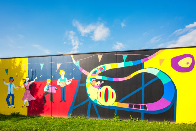 Fresque HAPPY par Wonderbabette