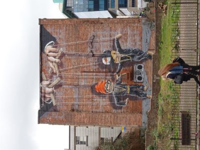 Hip hop marionettes by Rogue One, on John Street