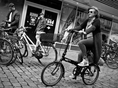 Tourist biking