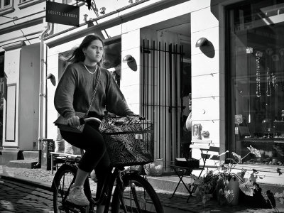 Biking in the old street