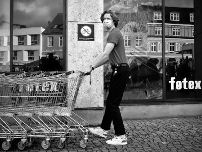 Shopping cart boy
