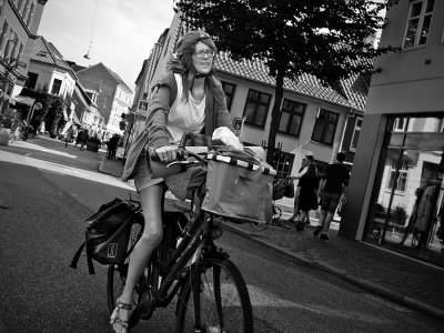 Biking in the shade