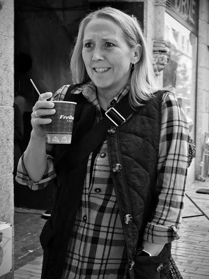 Hot coffee on a cold day
