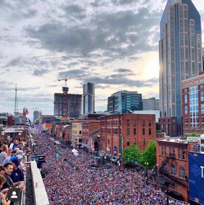 Downtown Nashville during NFL draft 4/26/2019