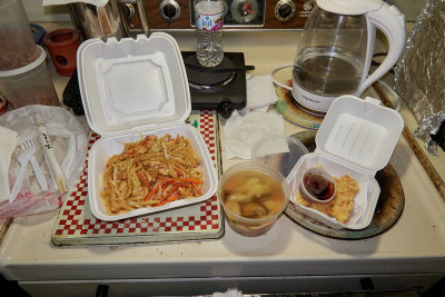 Yaki Udon, Seafood Soup, and Crabstick Tempura from Sakura!