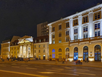 Right to the church is Jablonowski Palace - the seat of mBank headquarter