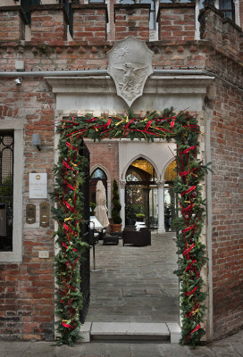 Christmas decorations at the Centurion Palace Hotel