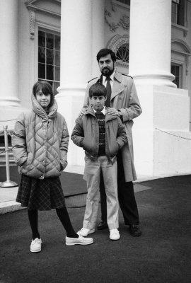 A long time ago (mid 80s) in a galaxy far away:  At the White House with my son and daughter