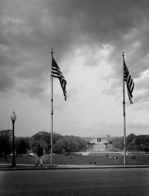 Flags & Lincolm Memorial