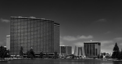 The Kaiser Building and Cathedral on Lake Merritt