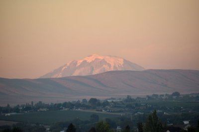 Mt. Adams in smoke tainted morning light