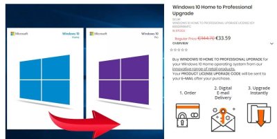 Windows 10 home to pro upgrade