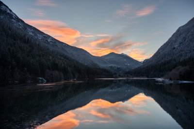 Diablo Lake sunrise - December 24, 2020