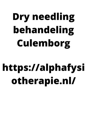 Dry needling behandeling Culemborg