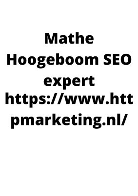 Mathe Hoogeboom SEO expert