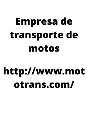 Empresa de transporte de motos