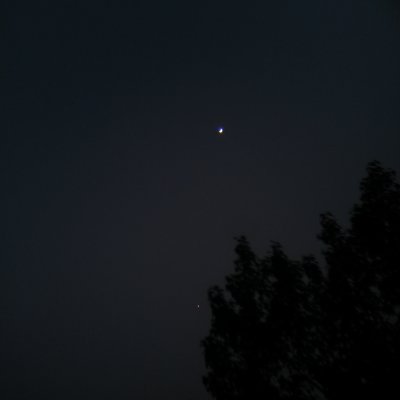 Venus(cresent) and Mercury