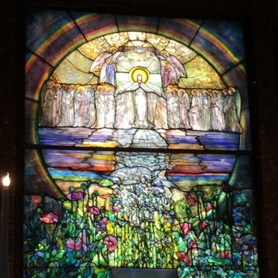 Stained glass in chapel