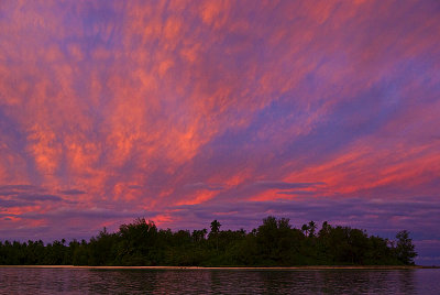 Island before sunrise