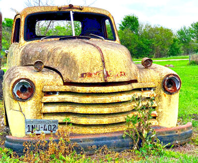  Yellow 1949 Chevy truck