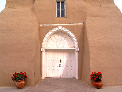 Entrrance to Rancho de Taos church