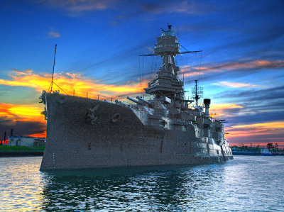 Battleship Texas at sunset #2 