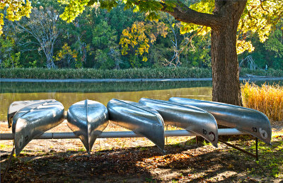 Canoes at Texas State Parks