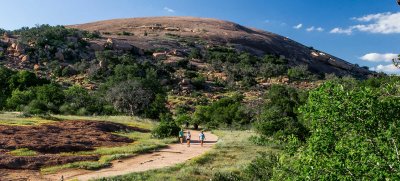 Enchanted Rock, this granite dome covers 640 acres and is 425 ft. high