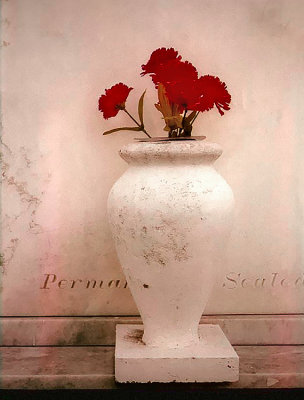 Vase with red flower#2 , Lafayette Cemetery No.1, New Orleans, LA