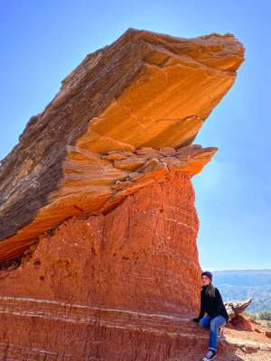 Angela and big rock