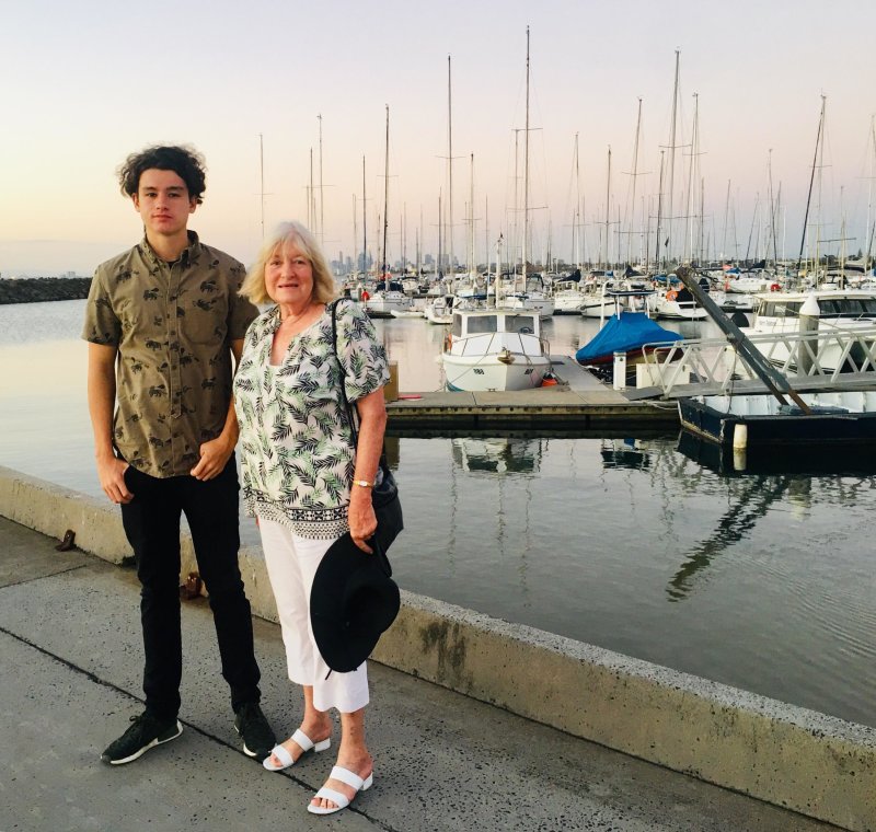 Nanny and grandson, Brighton Pier