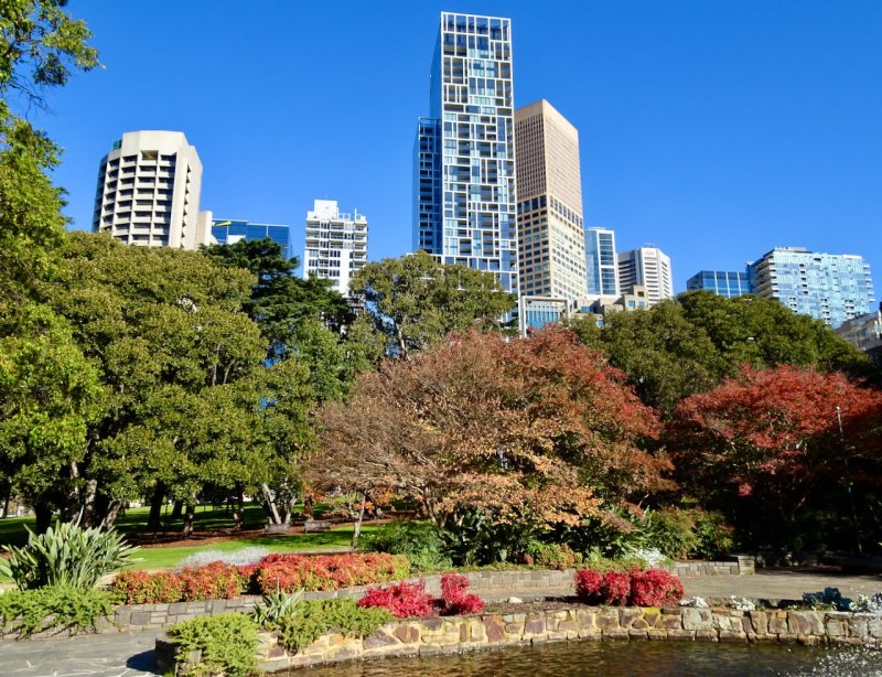 Melbourne Fitzroy Gardens, city view