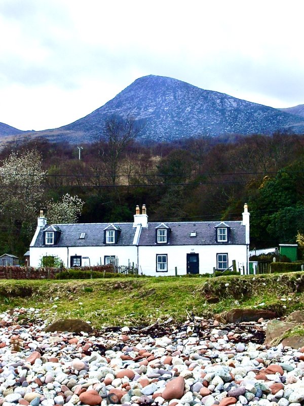 Cottages and Goat Fell, Isle of Arran
