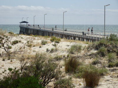 Largs beach pier