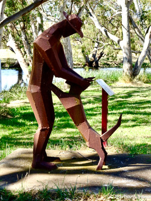 Sculpture at nearby town, Casterton