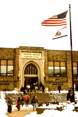 North Wales Elementary School, PA, in Winter.
