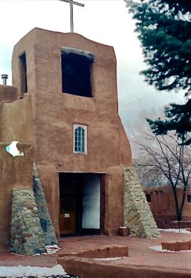 Typical adobe architecture, Santa  Fe, New Mexico