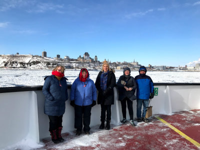 on the ferry to Levis
