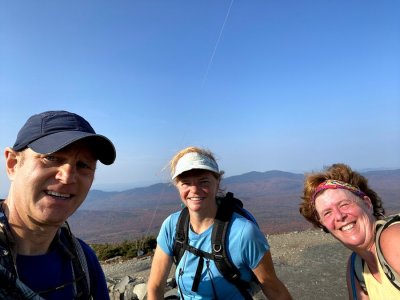 Bruce, myself and Elaine on the top of Burnt Mountain, Carabassett Valley, Maine