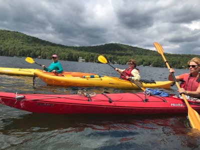 Osa, Elaine and Asa - Colorful flotilla
