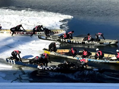 Ice Boat races - Winter Carnival, Quebec 2020