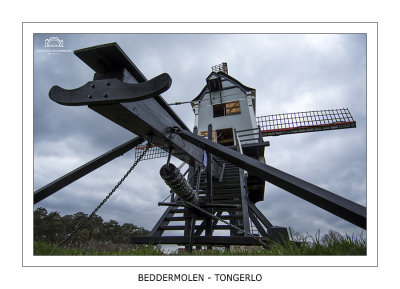 Focus on postmill beddermolen in Tongerlo