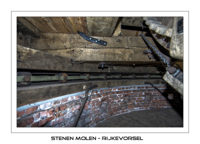 Roller system to turn the 15 tonnes of weight from the cap