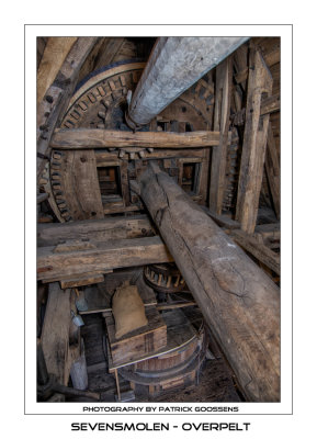 Verdeling van de windkracht van het vangwiel tot de molenstenen -Distribution of the power from the brakewheel to the millstones