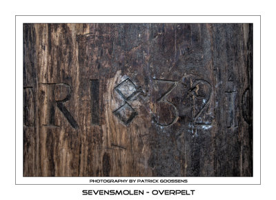 Inscriptie in de standaard - Inscription in the post(the name and year of a miller)