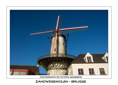 Focus op de Zandwegemolen in Brugge (Sint-Pieters)