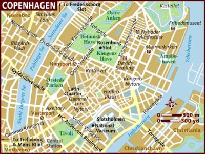 Map of Copenhagen.