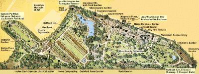 Map of the Brooklyn Botanical Gardens.