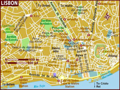 Map of Lisbon.