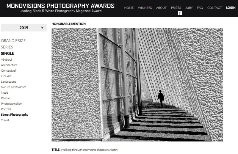 2019 MonoVisions Photography Awards - Honorable Mention